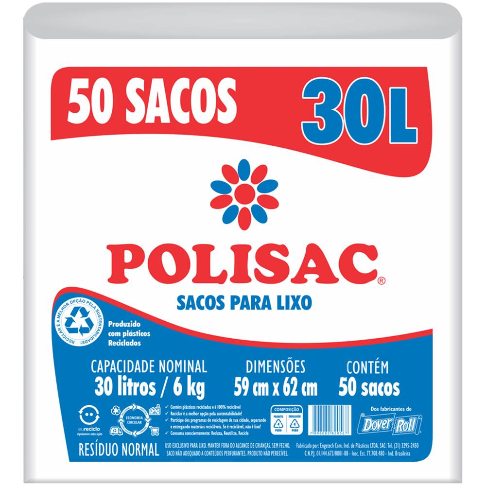 Saco para Lixo Jogue Limpo 30lts