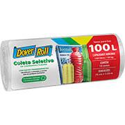 Saco para lixo transparente, 100 litros, com 10 unidades, 140020062, Dover - RL 1 UN