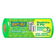 Saco para lixo banheiro e pia Odor Def. lemon fresh Dover Roll RL 50 UN
