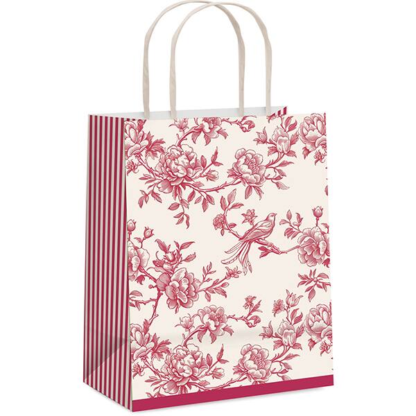 Sacola para presente Versalhes,32x26,5x13cm, Vermelho, 14002134, Cromus - PT 1 UN