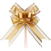 Laço para presente pronto Luxo, 32mm x 47cm, Dourado, 5244, Make+ - PT 5 UN