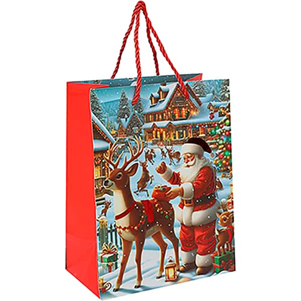 Sacola para presente 18x23x10 natal noel 14931 Make+ PT 1 UN Sacola para presente 18x23x10 natal noel 14931 Make+ PT 1 UN