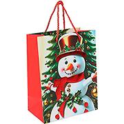 Sacola para presente 18x23x10 boneco de neve 14933 Make+ PT 1 UN Sacola para presente 18x23x10 boneco de neve 14933 Make+ PT 1 UN