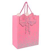 Sacola para presente Laço Rosa, 26cm x 10cm x 32cm, 14909, Make+ - PT 1 UN