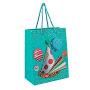 Sacola para presente Aniversário, Azul, 26cm x 10cm x 32cm, 14919, Make+ - PT 1 UN