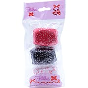 Fitilho para presente, vermelho, preto, branco, 10 metros, 9039, Make+ - PT 3 UN Fitilho para presente, vermelho, preto, branco, 10 metros, 9039, Make+ - PT 3 UN