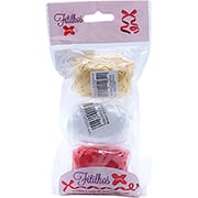 Fitilho para presente, vermelho, dourado, branco, 10 metros, 9042, Make+ - PT 3 UN Fitilho para presente, vermelho, dourado, branco, 10 metros, 9042, Make+ - PT 3 UN