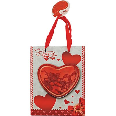 Sacola para presente papel 30x42x12 heart 18547 Yazi PT 1 UN