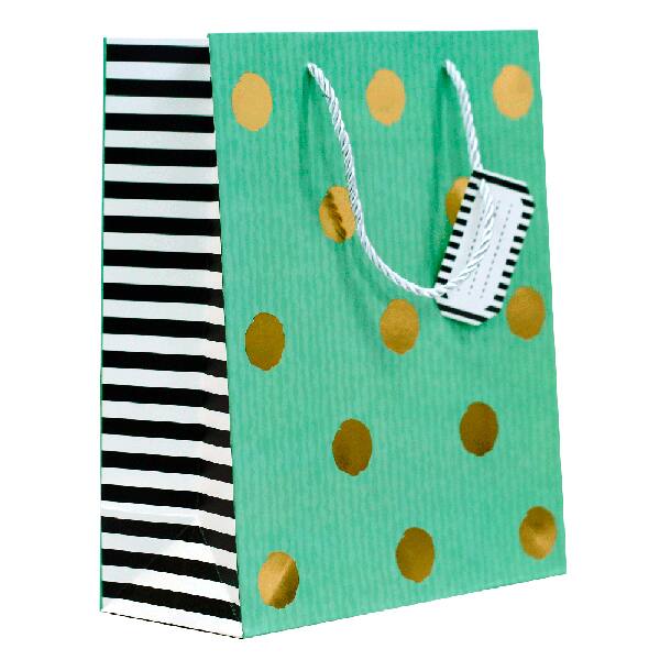 Sacola para presente papel 18x23x10cm Gold sortido 18487 Tuut PT 1 UN