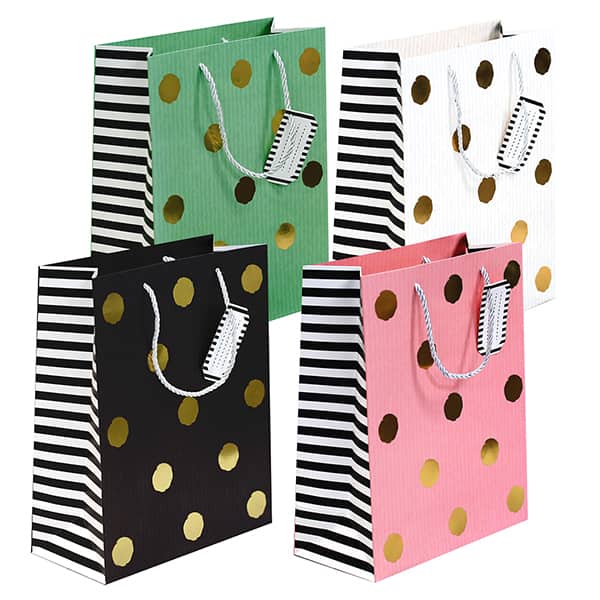 Sacola para presente 30x42x12cm Anne Glitter sort. 18489 Yazi - PT 1 UN