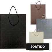 Sacola para presente papel 26x32x12cm tex.blocos sortidos 18558 Yazi PT 1 UN