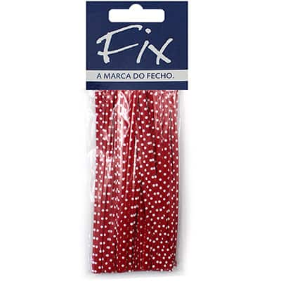 Fecho prático aramado 4x11cm brilhante vermelho poa Fix PT 100 UN