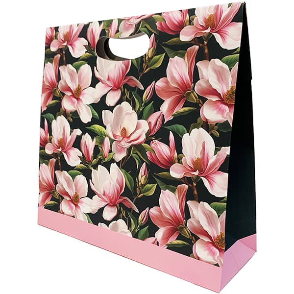 Caixa trapézio com alça, Magnólia, 33cm x 31cm x 11cm, Kawagraf, - PT 1 UN Caixa trapézio com alça, Magnólia, 33cm x 31cm x 11cm, Kawagraf, - PT 1 UN