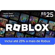 Gift Card GCMV ROBLOX R$ 25,00 Roblox UN 1 UN Gift Card GCMV ROBLOX R$ 25,00 Roblox UN 1 UN