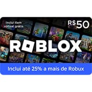 Gift Card GCMV ROBLOX R$ 50,00 Roblox UN 1 UN Gift Card GCMV ROBLOX R$ 50,00 Roblox UN 1 UN