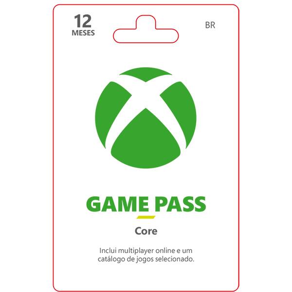 Gift Card Xbox Game P. Core 12M R$199,99 5051644162 Microsoft UN 1 UN