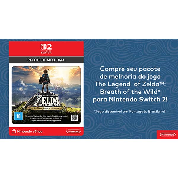 Gift Card GCMV Nintendo Loz Breath Of The Wld R$ 59,90 Nintendo UN 1 UN
