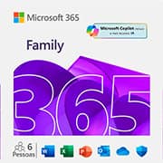 Microsoft 365 Family com Copilot: 1 licença para até 6 usuários - Word, Excel, PowerPoint, Outlook + 1TB de Armazenamento OneDrive para cada Usuário - DOWNLOAD - Microsoft - UN 1 UN Microsoft 365 Family com Copilot: 1 licença para até 6 usuários - Word, Excel, PowerPoint, Outlook + 1TB de Armazenamento OneDrive para cada Usuário - DOWNLOAD - Microsoft - UN 1 UN