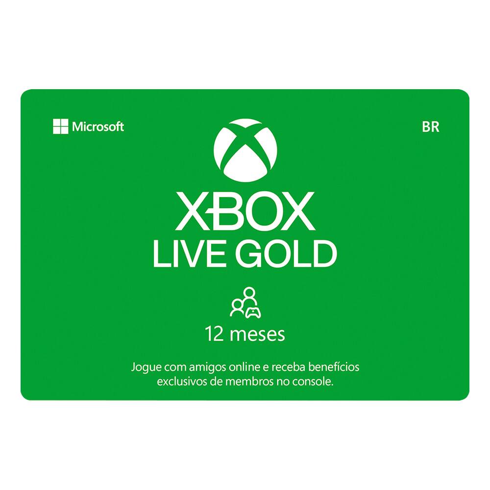 XBOX Live Gold por 12 Meses Microsoft C digo Digital PT 1 UN