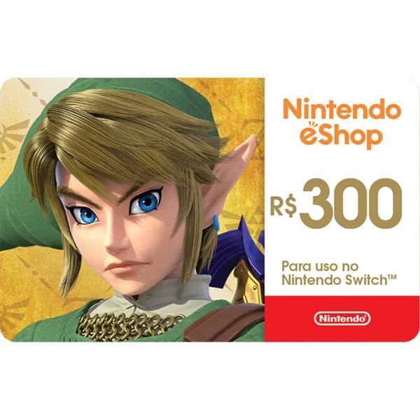 Gift Card GCMV Nintendo eshop cash R$ 300,00 Nintendo PT 1 UN