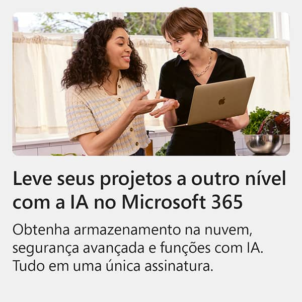 Microsoft 365 Personal com Copilot: 1 Licença - Word, Excel, PowerPoint, Outlook + 1TB de Armazenamento OneDrive - Assinatura Anual - DOWNLOAD - Microsoft - 1 UN