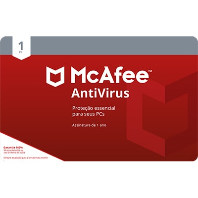 McAfee Antivírus 1 Dispositivo, Licença 12 Meses, Digital para Download PT 1 UN