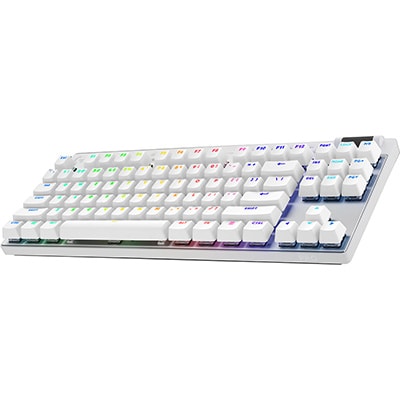 Teclado Gamer Sem Fio Logitech G PRO X com design TKL, Layout US, RGB LIGHTSYNC e Switch Exclusivo GX Brown Tactile - Branco CX 1 UN