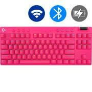 Teclado Gamer Sem Fio Logitech G PRO X com design TKL, Layout US, RGB LIGHTSYNC e Switch Exclusivo GX Brown Tactile - Rosa Magenta CX 1 UN Teclado Gamer Sem Fio Logitech G PRO X com design TKL, Layout US, RGB LIGHTSYNC e Switch Exclusivo GX Brown Tactile - Rosa Magenta CX 1 UN