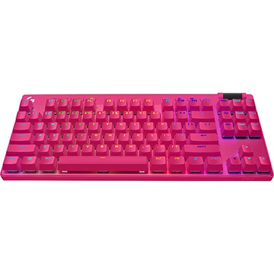 Teclado USB Mecânico Gamer Pro X Lightspeed, Magenta, 920-012154, Logitech G - CX 1 UN