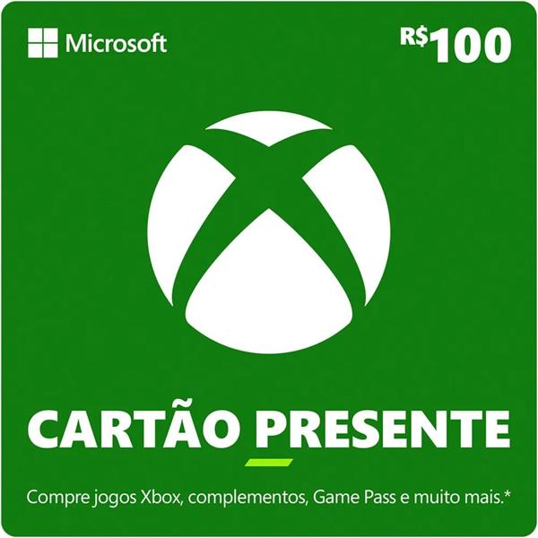 Gift Card GCMV Xbox Cash R$100,00 Microsoft UN 1 UN