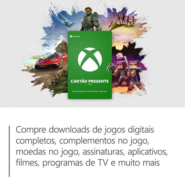 Gift Card GCMV Xbox Cash R$100,00 Microsoft UN 1 UN