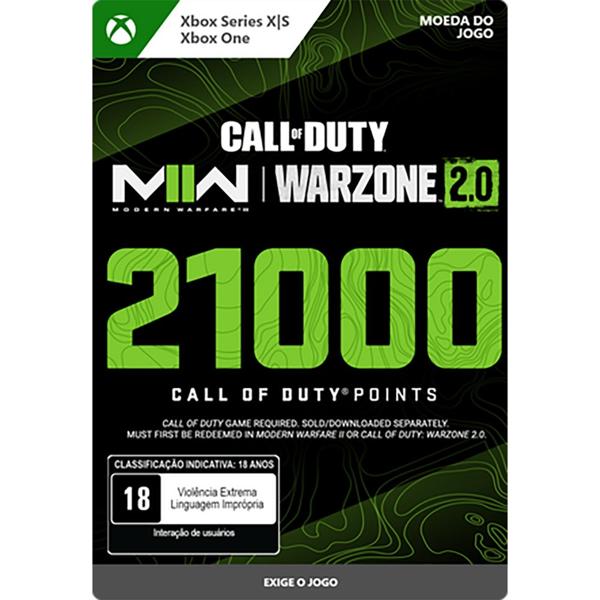 Gift Card GCMV Call of Duty Points - 21.000 Activision UN 1 UN