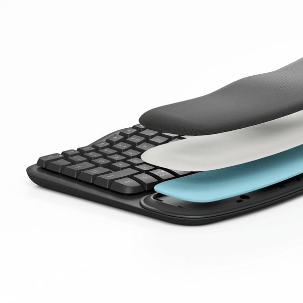 Teclado Ergonômico sem Fio Wave Keys, USB, Bluetooth, Grafite, 920-012281, Logitech - CX 1 UN