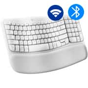 Teclado Ergonômico sem fio Logitech Wave Keys com Design Ondulado, Conexão Bluetooth, Compatível com Windows/Mac, Layout US - Branco CX 1 UN Teclado Ergonômico sem fio Logitech Wave Keys com Design Ondulado, Conexão Bluetooth, Compatível com Windows/Mac, Layout US - Branco CX 1 UN