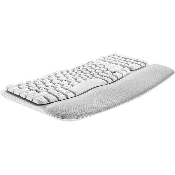 Teclado Ergonômico sem Fio Wave Keys, USB, Bluetooth, Branco, 920-012282, Logitech - CX 1 UN