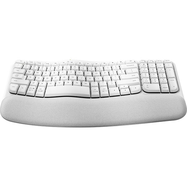 Teclado Ergonômico sem Fio Wave Keys, USB, Bluetooth, Branco, 920-012282, Logitech - CX 1 UN