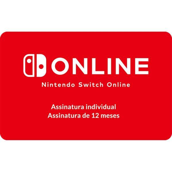 Gift Card GCMV Nintendo SW Online 12M 100BRL Nintendo UN 1 UN