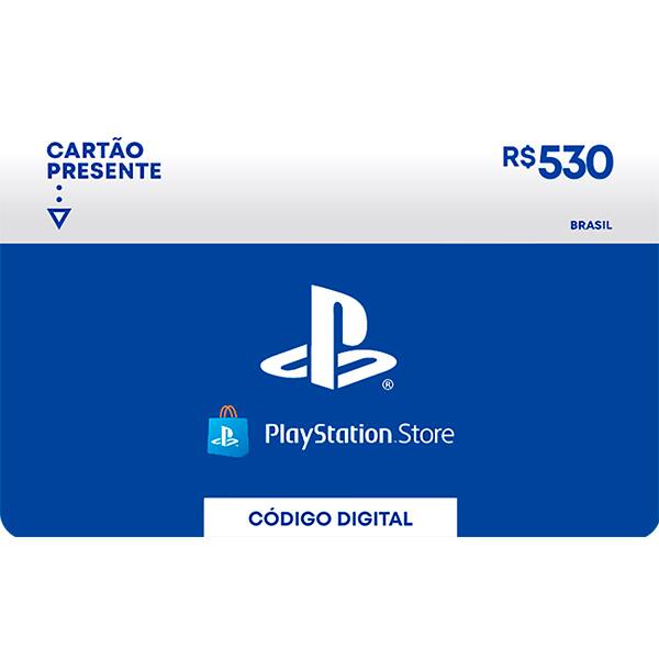 Gift Card GCMV, PS Store, R 530,00, Sony 1 UN Softwares Kalunga