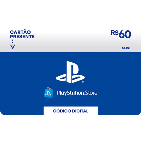 Gift Card GCMV Playstation network R$ 60,00, Sony - 1 UN