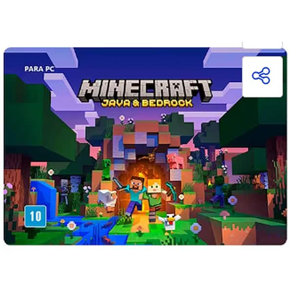 Gift Card GCMV XBOX MINECRAFT 99BRL Microsoft UN 1 UN