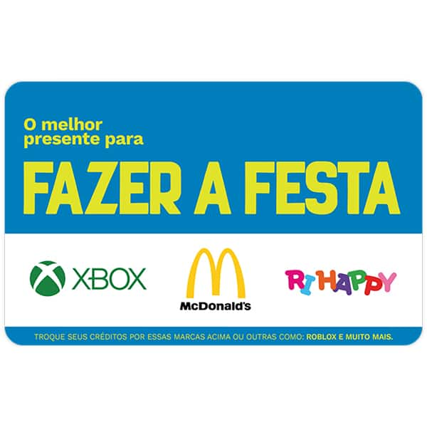 Gift Card S2B GCMV FAZER A FESTA 200BRL BLACKHAWK UN 1 UN