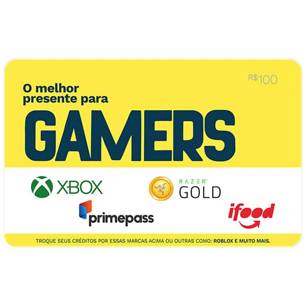 Gift Card S2B GCMV GAMERS 100BRL BLACKHAWK UN 1 UN