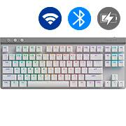 Teclado Mecânico Gamer Sem Fio Logitech G515 com Design TKL,Tecnologia LIGHTSPEED, RGB LIGHTSYNC, Conexão USB ou Bluetooth - Branco CX 1 UN Teclado Mecânico Gamer Sem Fio Logitech G515 com Design TKL,Tecnologia LIGHTSPEED, RGB LIGHTSYNC, Conexão USB ou Bluetooth - Branco CX 1 UN