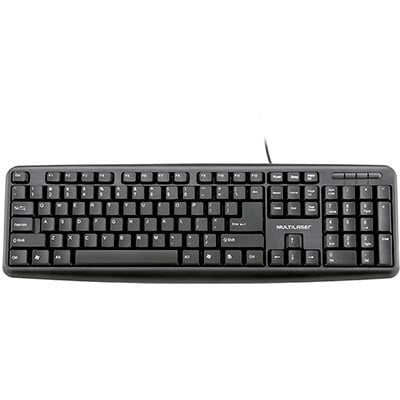 Teclado com fio USB ABNT2 Preto slim TC065 Multi - CX 1 UN