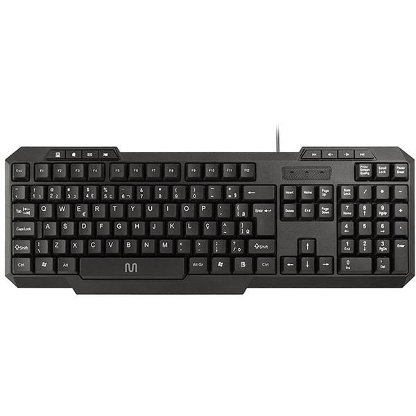 Teclado com fio USB ABNT2 Preto TC206 multimídia Multi - CX 1 UN