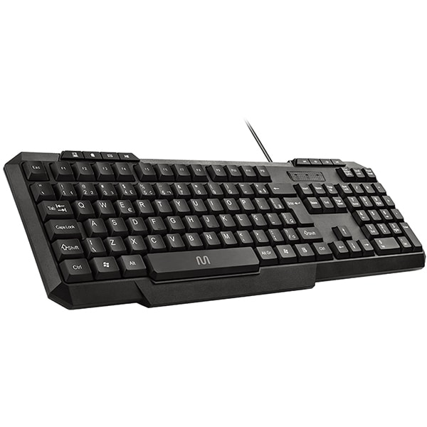 Teclado com fio USB ABNT2 Preto TC206 multimídia Multi - CX 1 UN