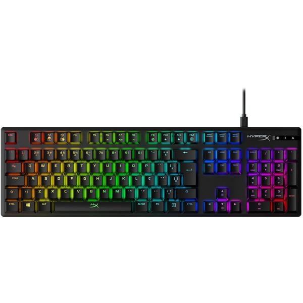 Teclado USB Gamer Mecânico, Alloy Origins, RGB, Switch Vermelho, 4P4F6A2, HyperX - CX 1 UN