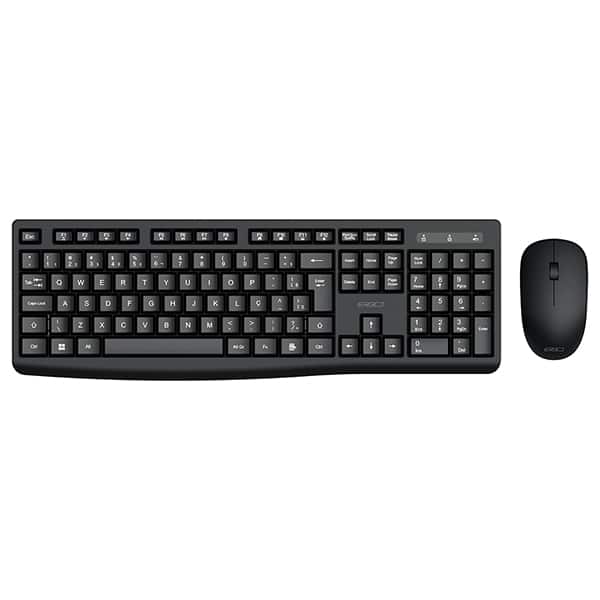 Kit Teclado e Mouse sem Fio, Wireless, Padrão ABNT2, Preto, KMW271, Ergo - CX 1 UN