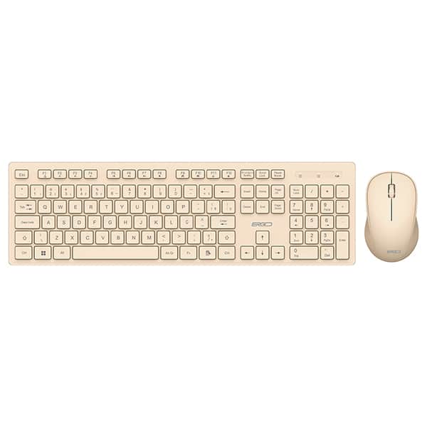 Kit Teclado e Mouse sem Fio, Wireless, Padrão ABNT2, Bege, KMW231BG, Ergo - CX 1 UN