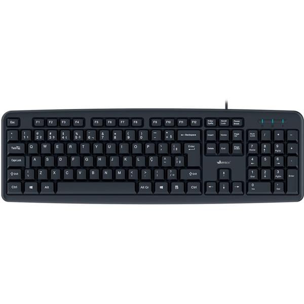 Teclado com fio USB ABNT2 Preto KF100 App-tech - CX 1 UN